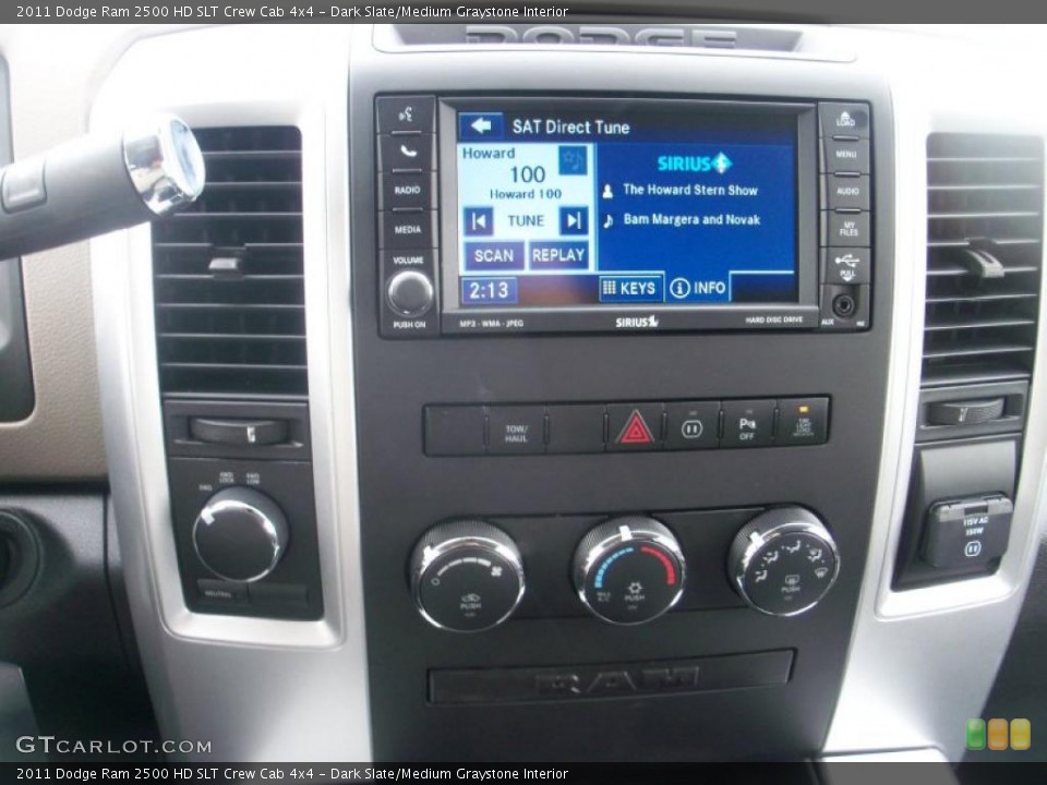 Dark Slate/Medium Graystone Interior Controls for the 2011 Dodge Ram 2500 HD SLT Crew Cab 4x4 #38283588