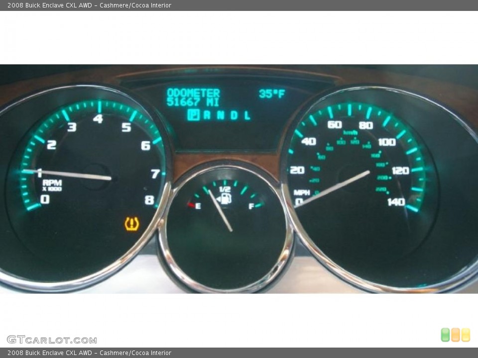 Cashmere/Cocoa Interior Gauges for the 2008 Buick Enclave CXL AWD #38287516