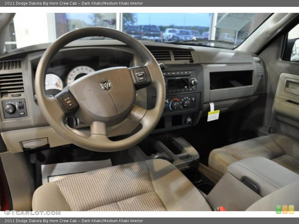 Dark Khaki/Medium Khaki Interior Dashboard for the 2011 Dodge Dakota Big Horn Crew Cab #38288308