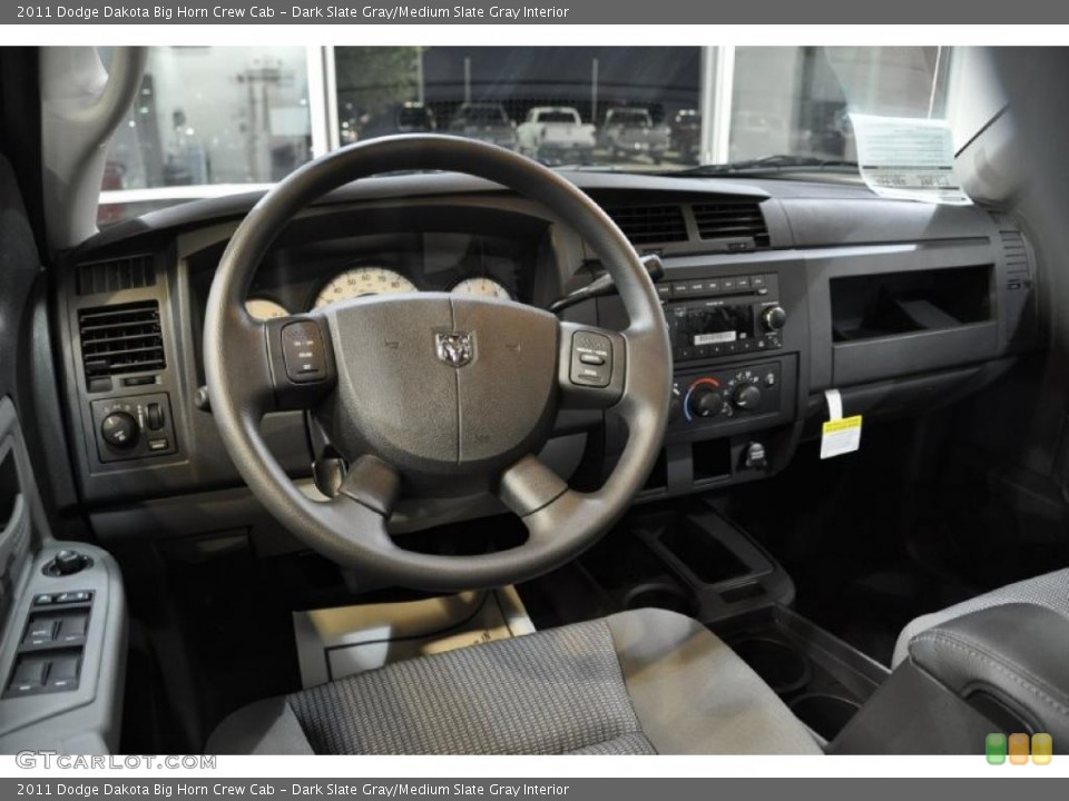 Dark Slate Gray/Medium Slate Gray Interior Dashboard for the 2011 Dodge Dakota Big Horn Crew Cab #38288565