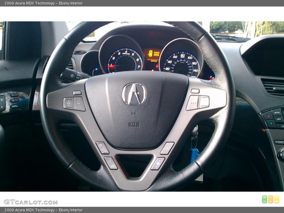 Ebony Interior Steering Wheel for the 2009 Acura MDX Technology #38290209