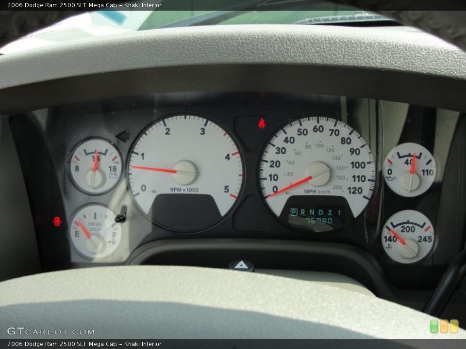 Khaki Interior Gauges for the 2006 Dodge Ram 2500 SLT Mega Cab #38299235