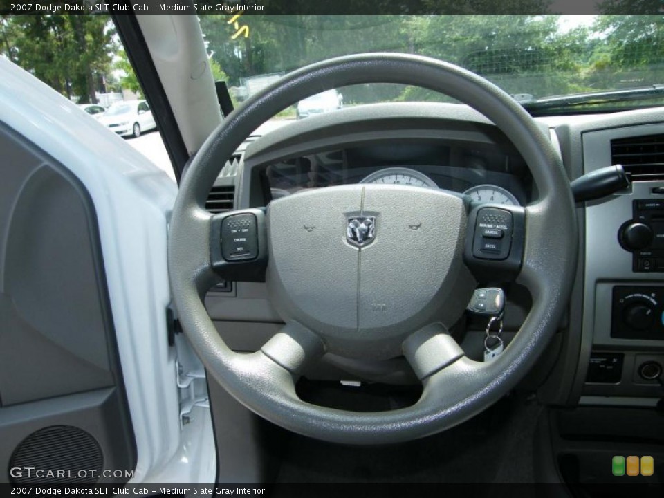 Medium Slate Gray Interior Steering Wheel for the 2007 Dodge Dakota SLT Club Cab #38299303