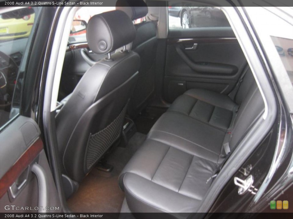 Black Interior Photo for the 2008 Audi A4 3.2 Quattro S-Line Sedan #38303131
