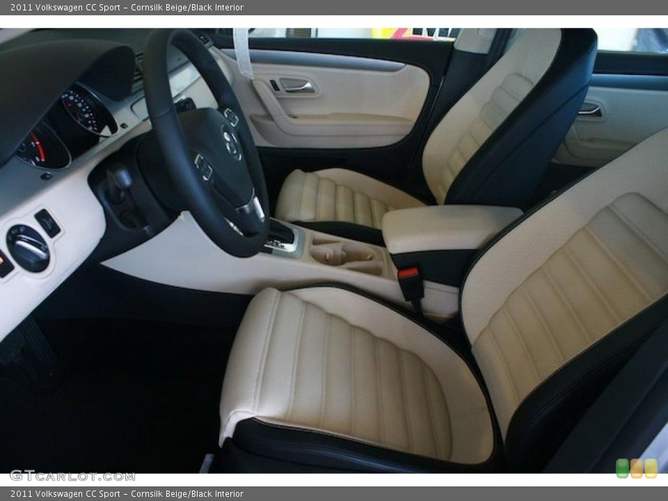 Cornsilk Beige/Black Interior Photo for the 2011 Volkswagen CC Sport #38304255