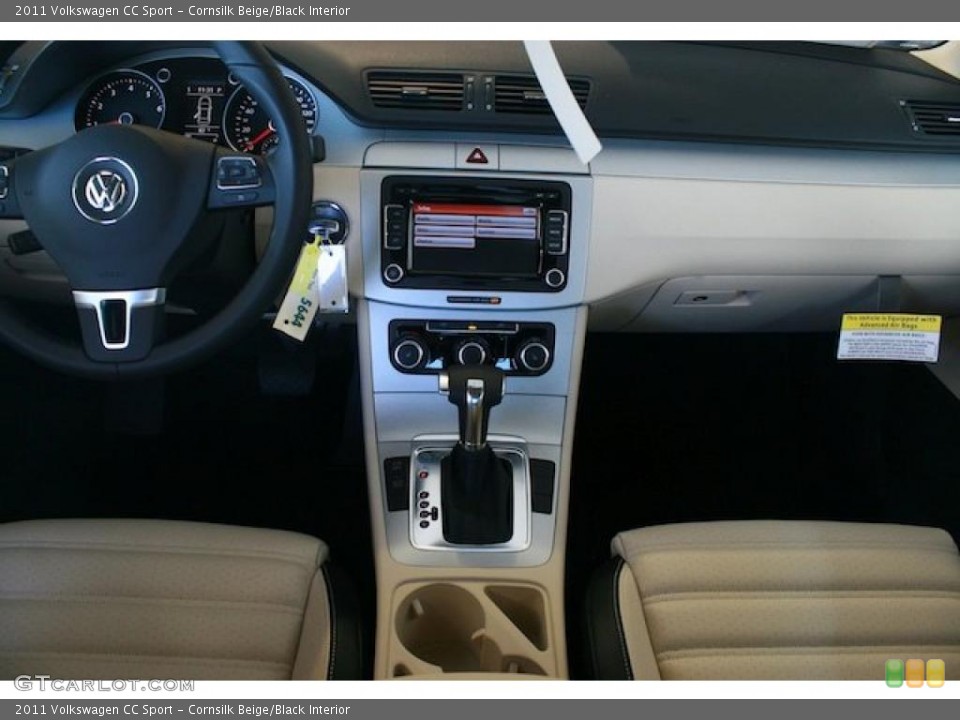 Cornsilk Beige/Black Interior Dashboard for the 2011 Volkswagen CC Sport #38304291