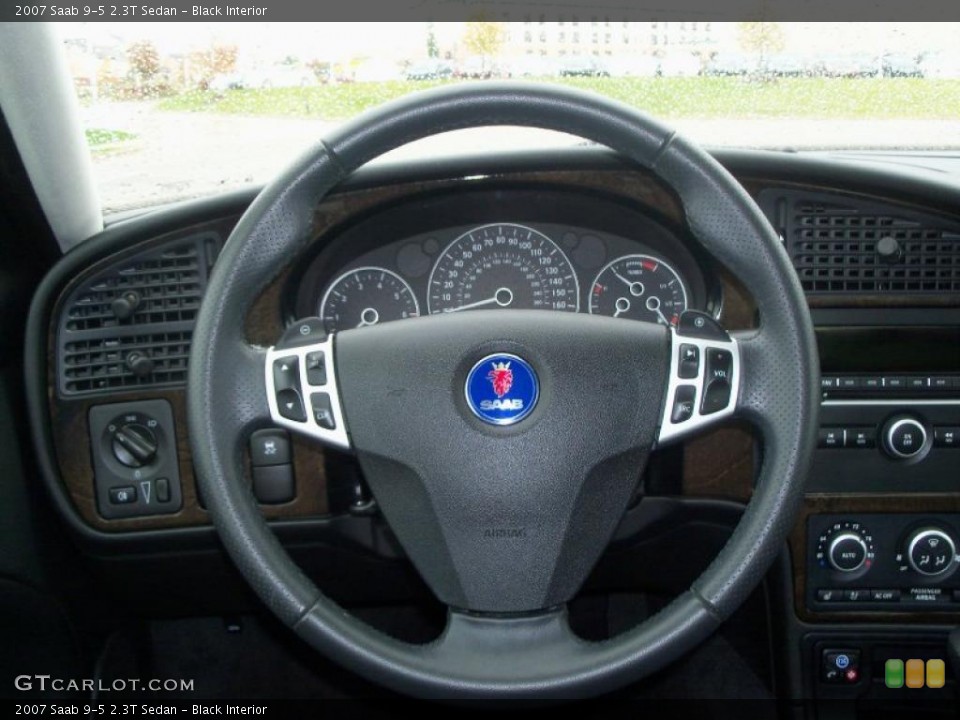 Black Interior Steering Wheel for the 2007 Saab 9-5 2.3T Sedan #38307047