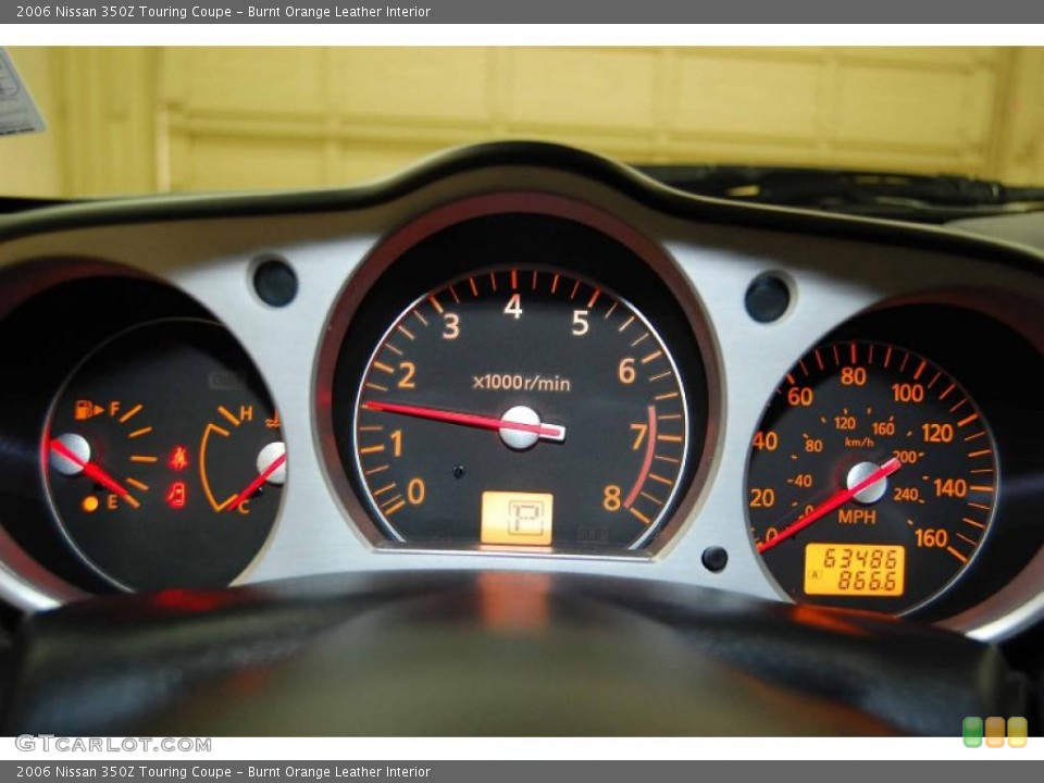 Burnt Orange Leather Interior Gauges for the 2006 Nissan 350Z Touring Coupe #38307267