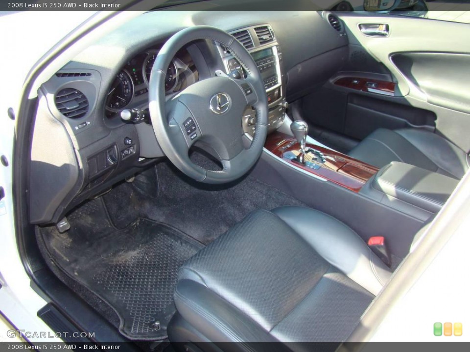 Black Interior Photo for the 2008 Lexus IS 250 AWD #3830852