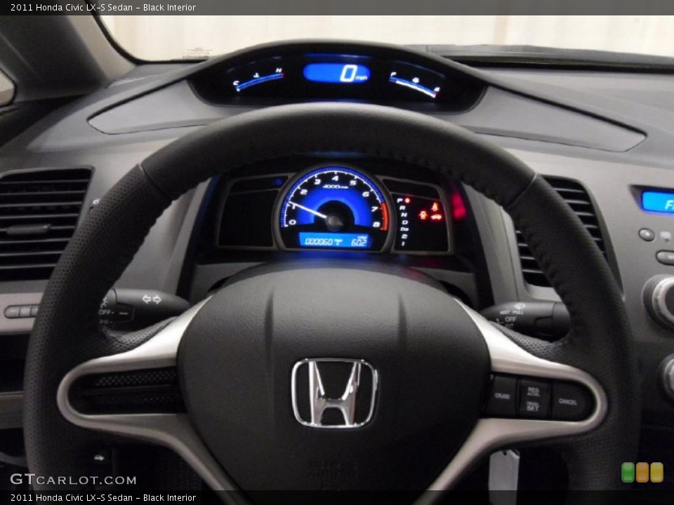 Black Interior Steering Wheel for the 2011 Honda Civic LX-S Sedan #38308663