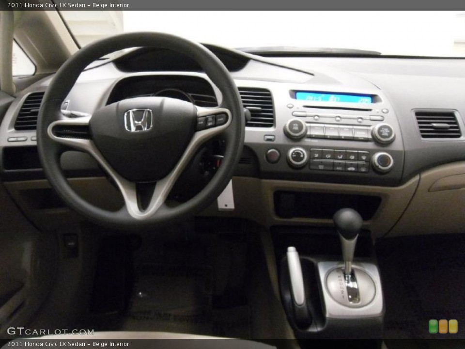 Beige Interior Dashboard for the 2011 Honda Civic LX Sedan #38310251