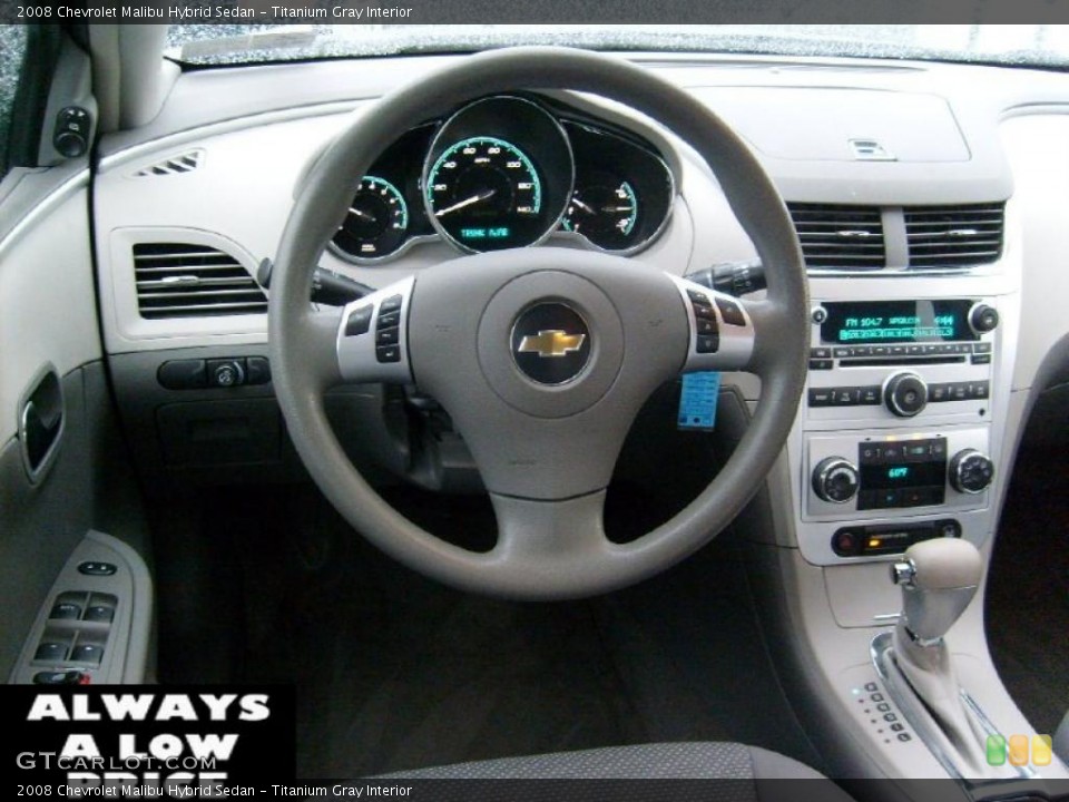 Titanium Gray Interior Dashboard for the 2008 Chevrolet Malibu Hybrid Sedan #38310767