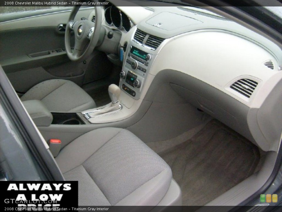 Titanium Gray Interior Dashboard for the 2008 Chevrolet Malibu Hybrid Sedan #38310819