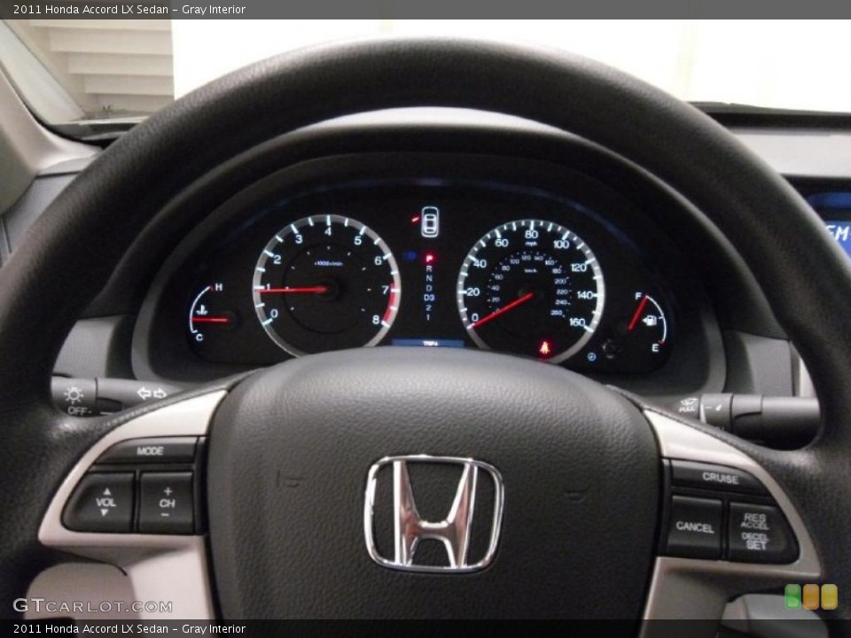 Gray Interior Steering Wheel for the 2011 Honda Accord LX Sedan #38311603