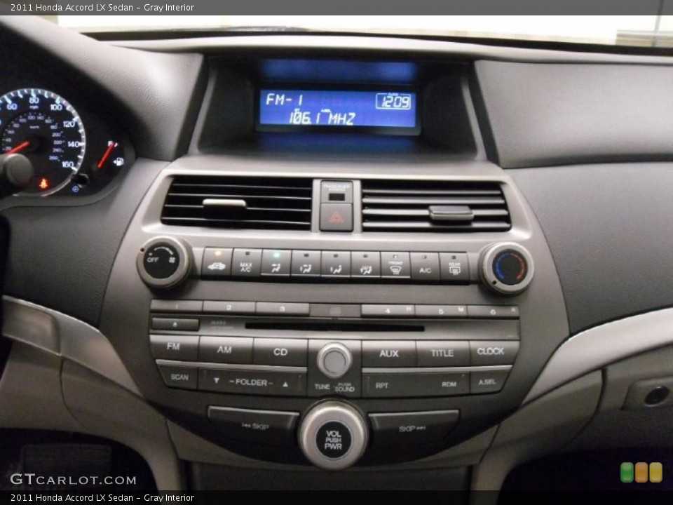 Gray Interior Controls for the 2011 Honda Accord LX Sedan #38311649