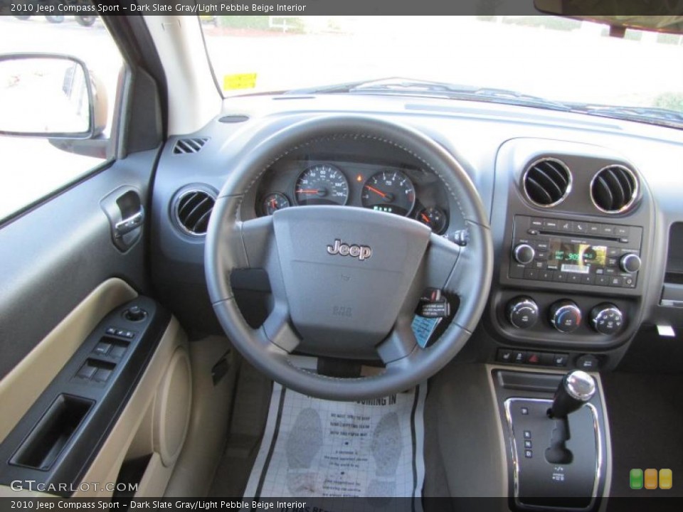 Dark Slate Gray/Light Pebble Beige Interior Steering Wheel for the 2010 Jeep Compass Sport #38311947