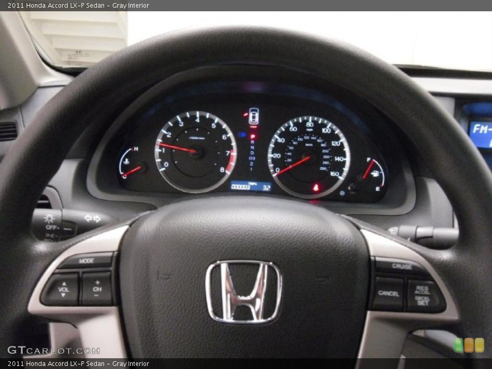 Gray Interior Steering Wheel for the 2011 Honda Accord LX-P Sedan #38312091