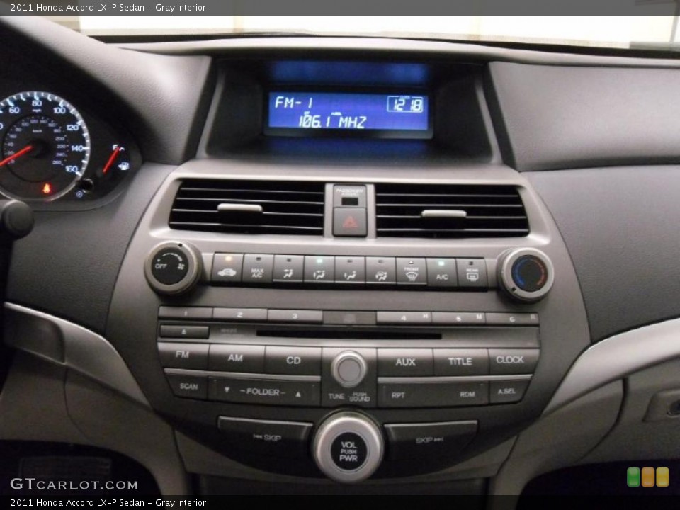 Gray Interior Controls for the 2011 Honda Accord LX-P Sedan #38312143