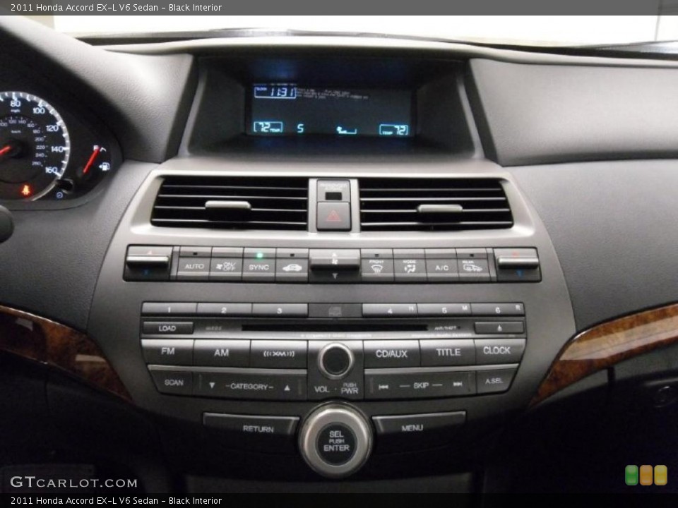 Black Interior Controls for the 2011 Honda Accord EX-L V6 Sedan #38312619