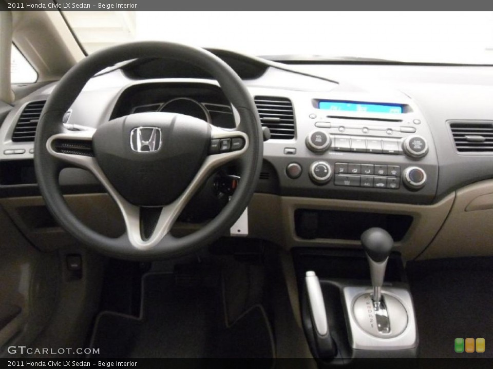 Beige Interior Dashboard for the 2011 Honda Civic LX Sedan #38313663