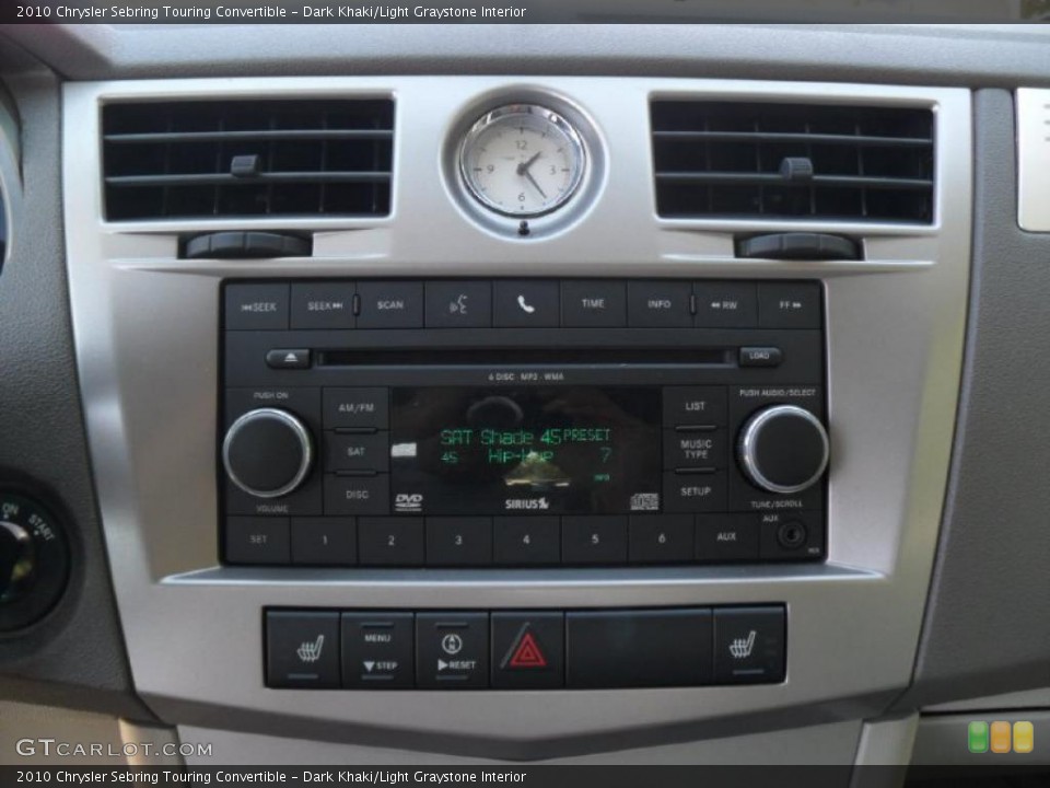 Dark Khaki/Light Graystone Interior Controls for the 2010 Chrysler Sebring Touring Convertible #38314995