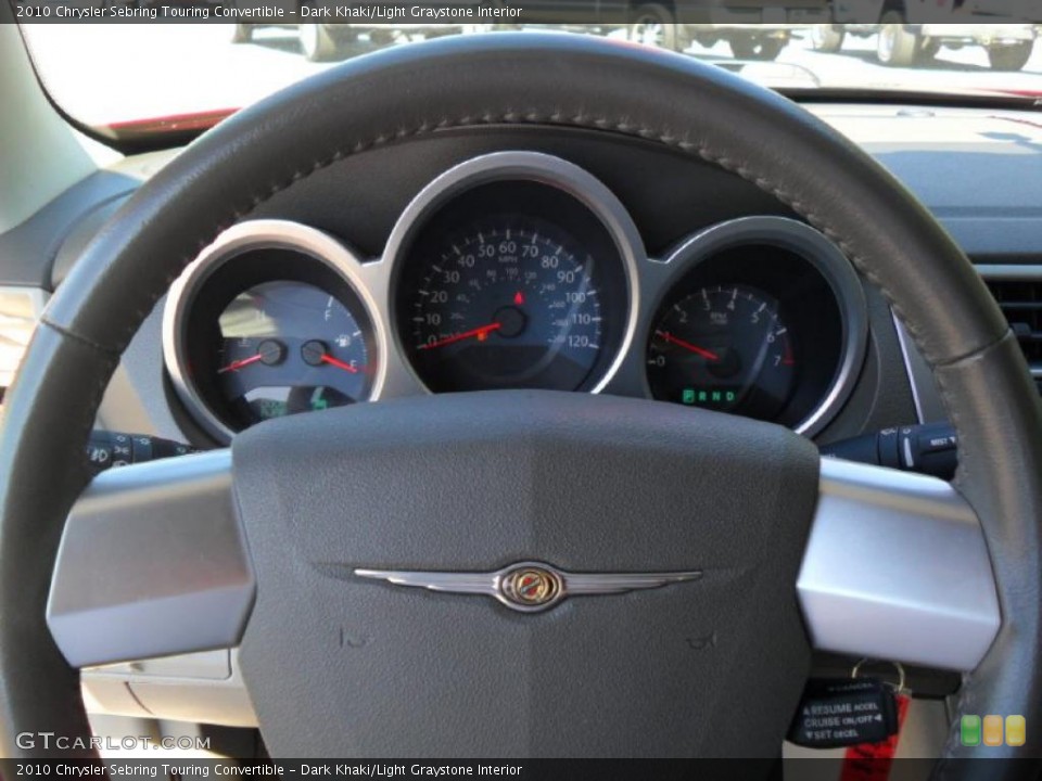 Dark Khaki/Light Graystone Interior Steering Wheel for the 2010 Chrysler Sebring Touring Convertible #38315031