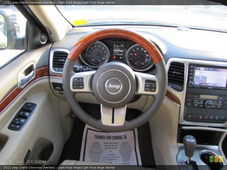 Dark Frost Beige/Light Frost Beige Interior Steering Wheel for the 2011 Jeep Grand Cherokee Overland #38315926