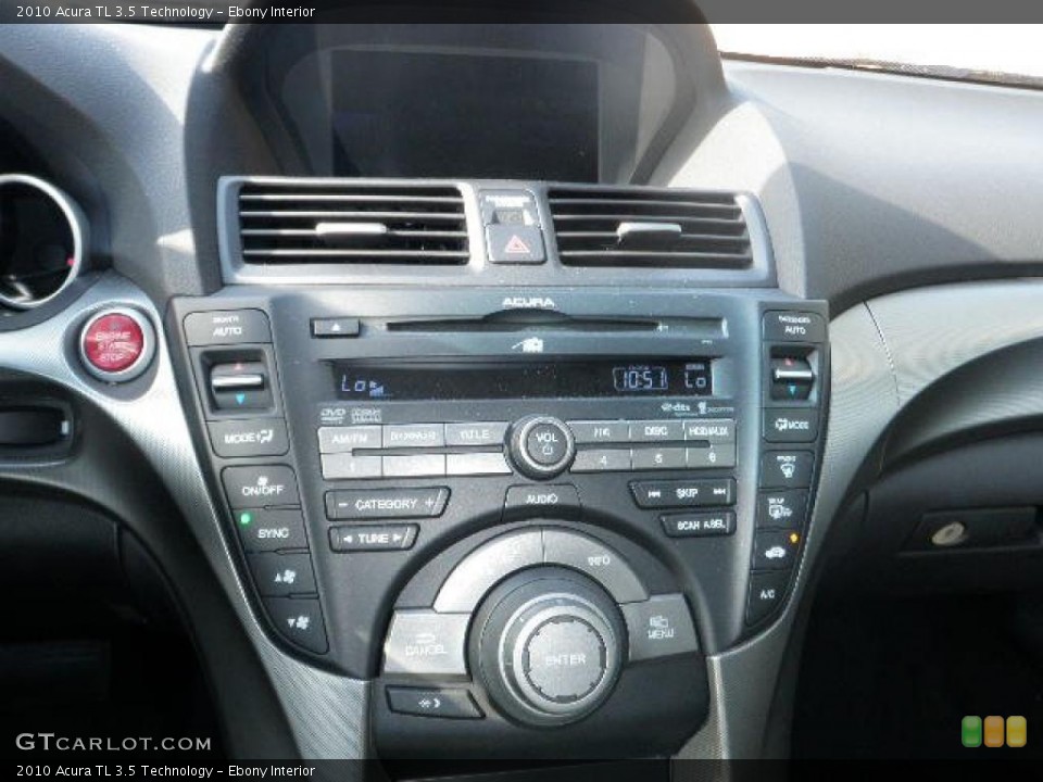 Ebony Interior Controls for the 2010 Acura TL 3.5 Technology #38316259