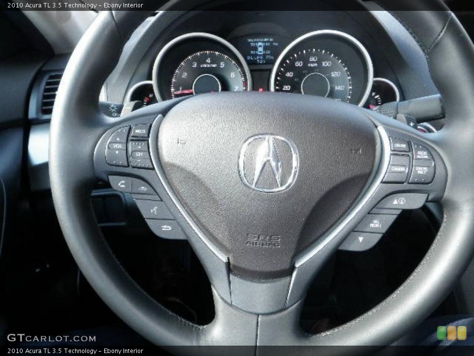 Ebony Interior Steering Wheel for the 2010 Acura TL 3.5 Technology #38316283