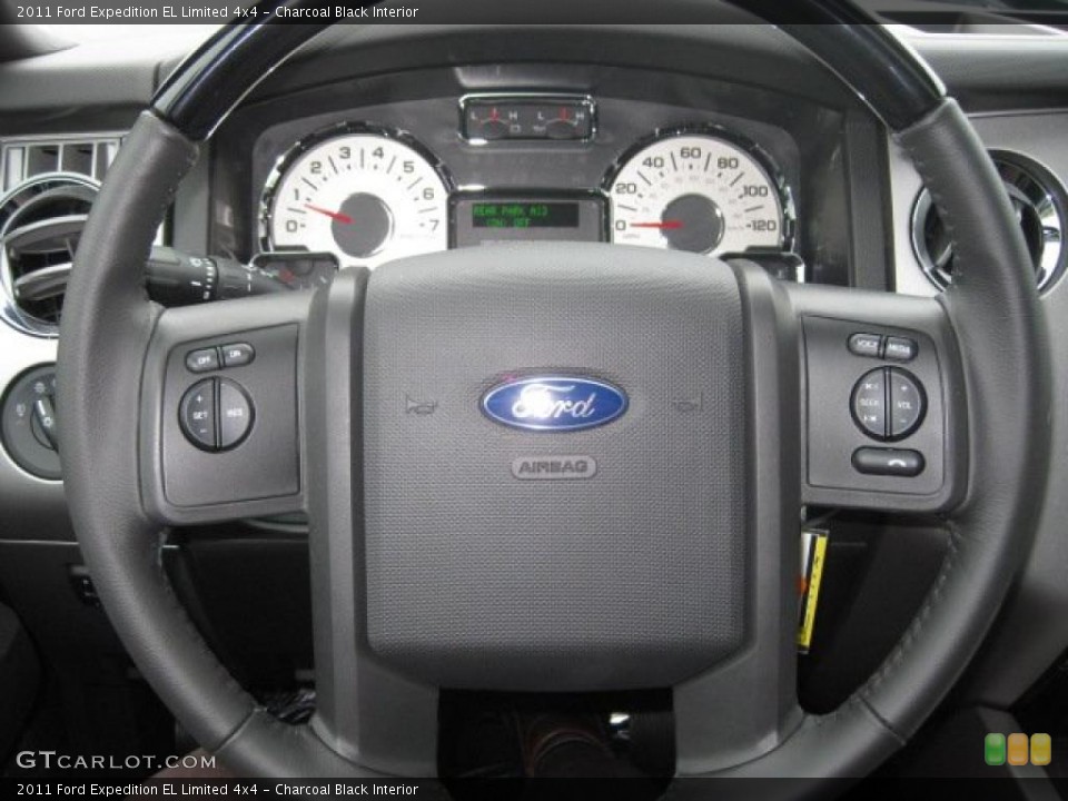 Charcoal Black Interior Steering Wheel for the 2011 Ford Expedition EL Limited 4x4 #38316743