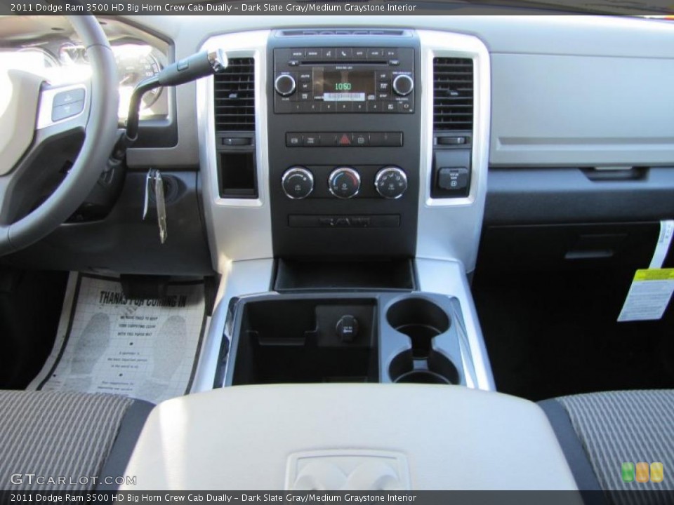 Dark Slate Gray/Medium Graystone Interior Controls for the 2011 Dodge Ram 3500 HD Big Horn Crew Cab Dually #38316763