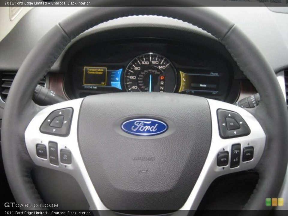 Charcoal Black Interior Steering Wheel for the 2011 Ford Edge Limited #38316847