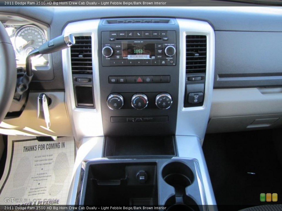 Light Pebble Beige/Bark Brown Interior Controls for the 2011 Dodge Ram 3500 HD Big Horn Crew Cab Dually #38317451