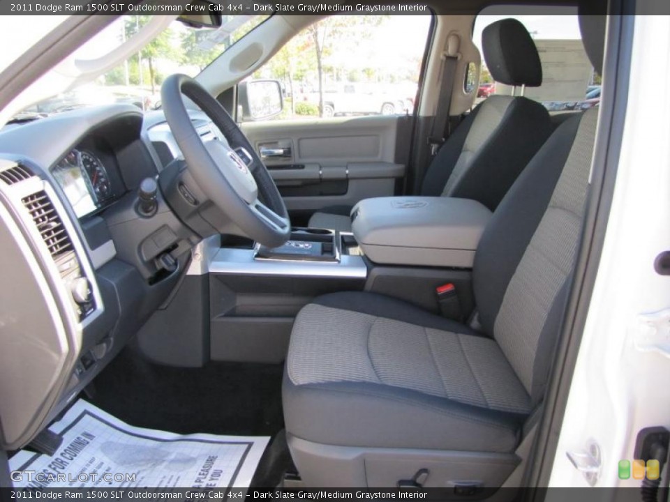 Dark Slate Gray/Medium Graystone Interior Photo for the 2011 Dodge Ram 1500 SLT Outdoorsman Crew Cab 4x4 #38318251