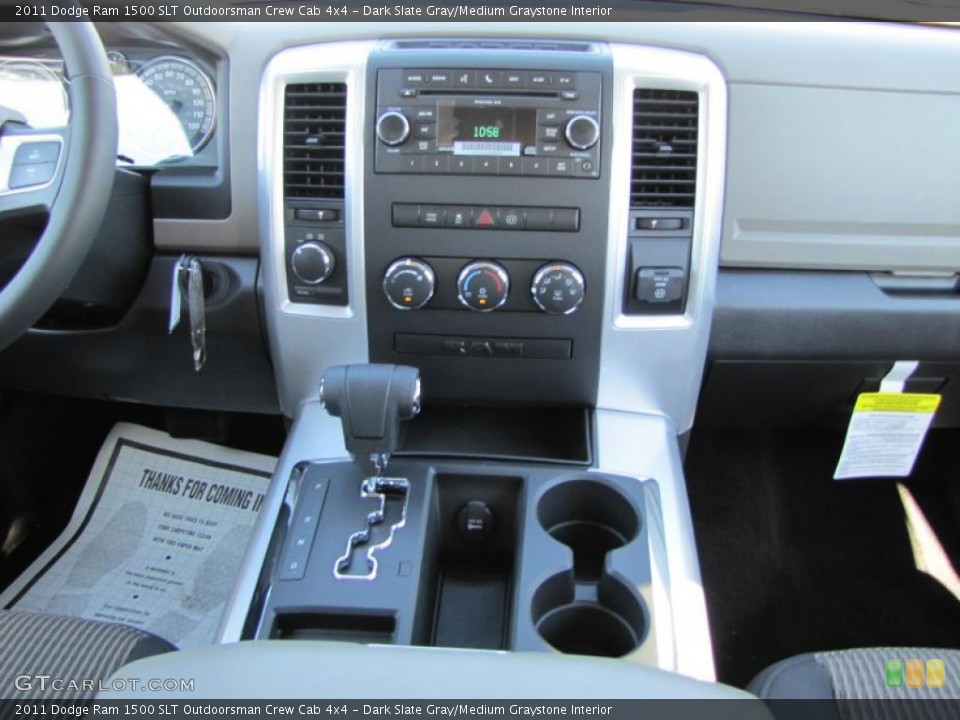 Dark Slate Gray/Medium Graystone Interior Controls for the 2011 Dodge Ram 1500 SLT Outdoorsman Crew Cab 4x4 #38318303