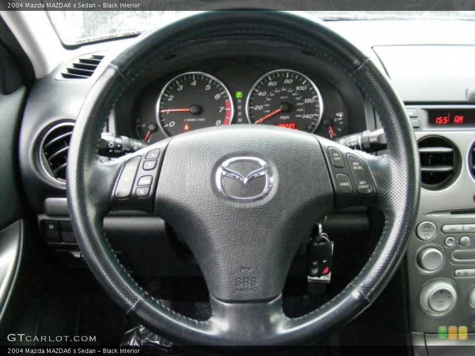 Black Interior Steering Wheel for the 2004 Mazda MAZDA6 s Sedan #38319635