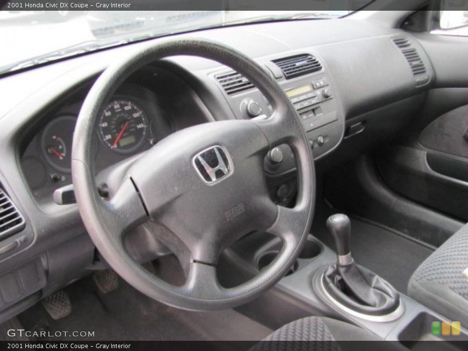 Gray Interior Photo for the 2001 Honda Civic DX Coupe #38320055