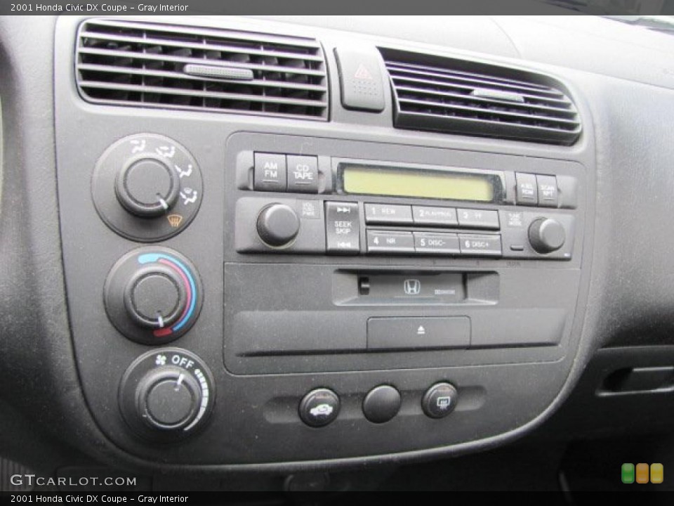 Gray Interior Controls for the 2001 Honda Civic DX Coupe #38320087