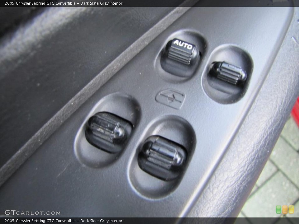 Dark Slate Gray Interior Controls for the 2005 Chrysler Sebring GTC Convertible #38321123