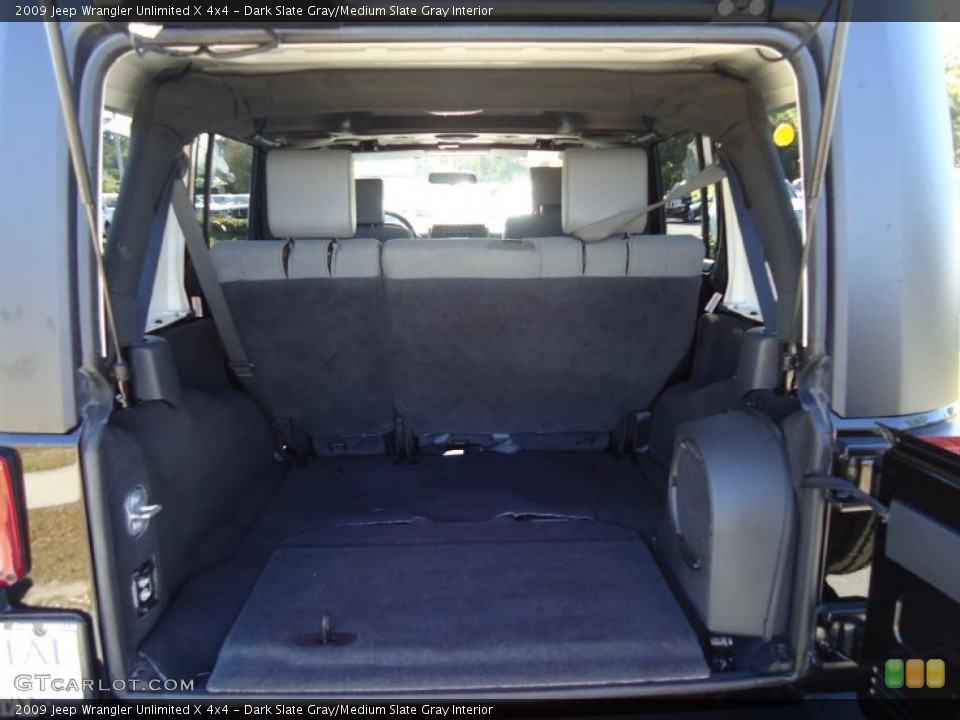 Dark Slate Gray/Medium Slate Gray Interior Trunk for the 2009 Jeep Wrangler Unlimited X 4x4 #38324439
