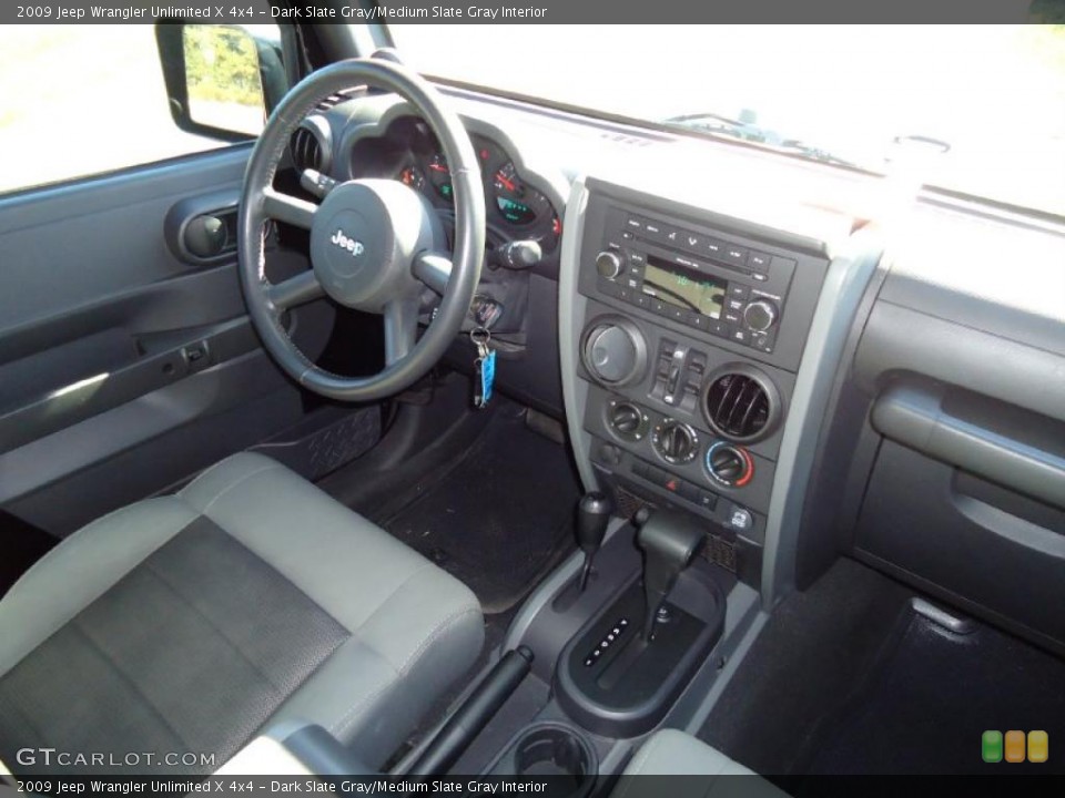 Dark Slate Gray/Medium Slate Gray Interior Photo for the 2009 Jeep Wrangler Unlimited X 4x4 #38324579