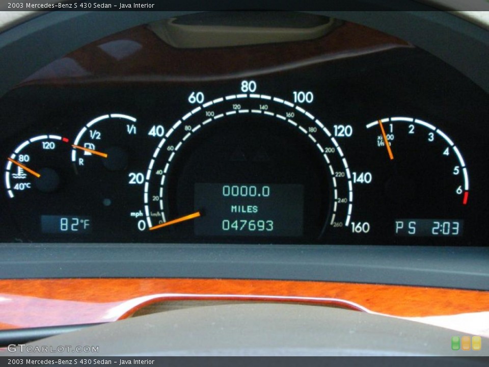 Java Interior Gauges for the 2003 Mercedes-Benz S 430 Sedan #38325183