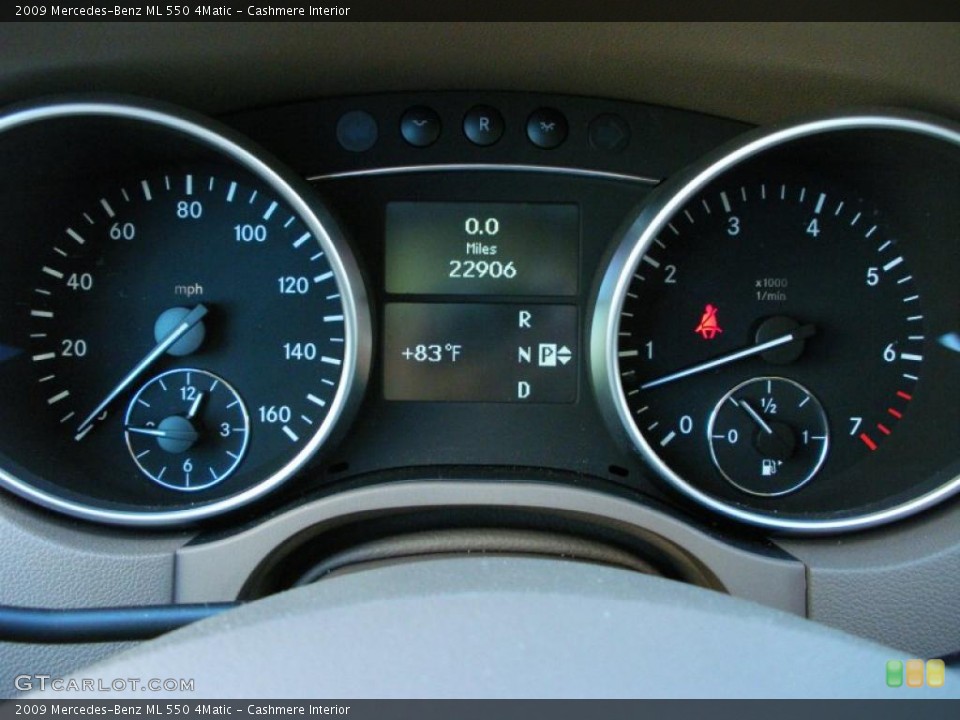 Cashmere Interior Gauges for the 2009 Mercedes-Benz ML 550 4Matic #38329691