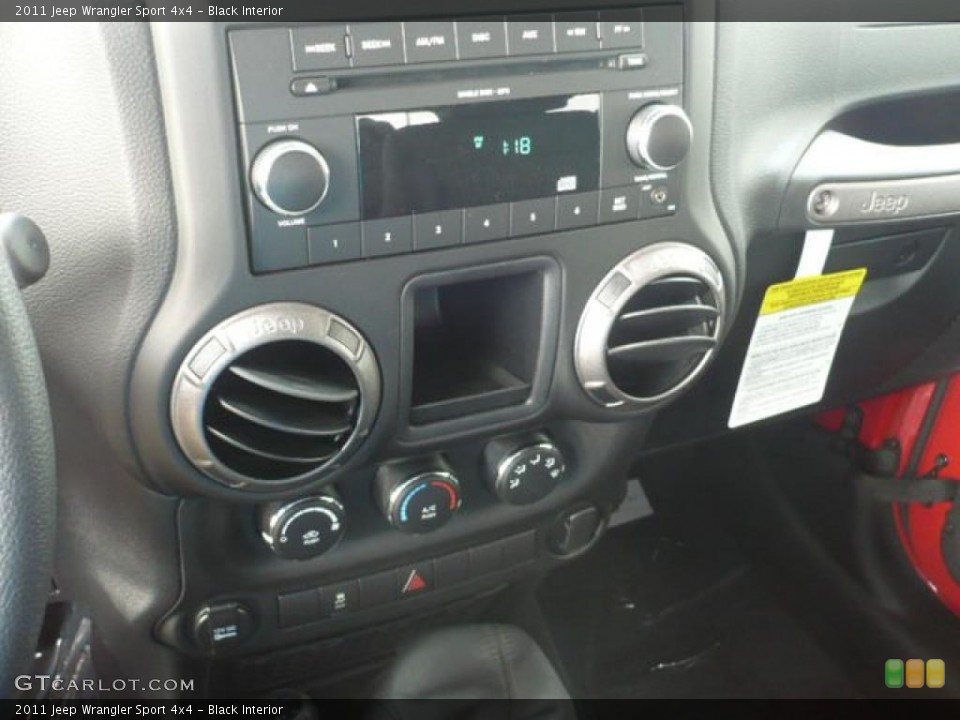 Black Interior Controls for the 2011 Jeep Wrangler Sport 4x4 #38329775