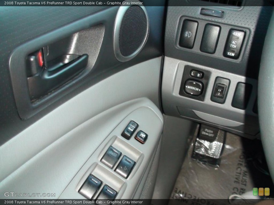 Graphite Gray Interior Controls for the 2008 Toyota Tacoma V6 PreRunner TRD Sport Double Cab #38331051