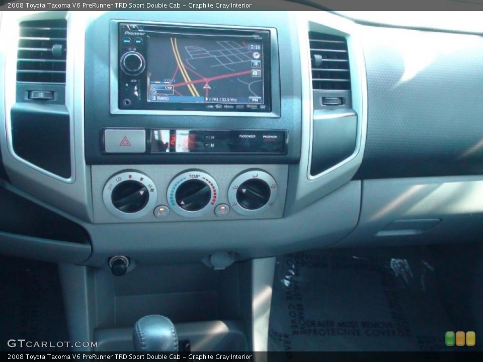 Graphite Gray Interior Controls for the 2008 Toyota Tacoma V6 PreRunner TRD Sport Double Cab #38331155