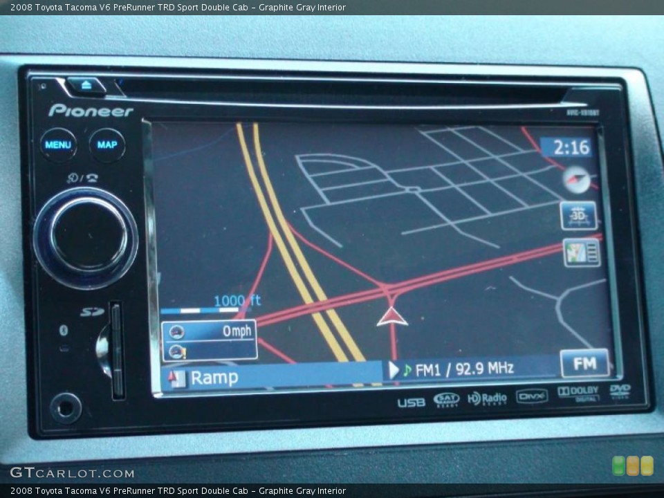 Graphite Gray Interior Navigation for the 2008 Toyota Tacoma V6 PreRunner TRD Sport Double Cab #38331183