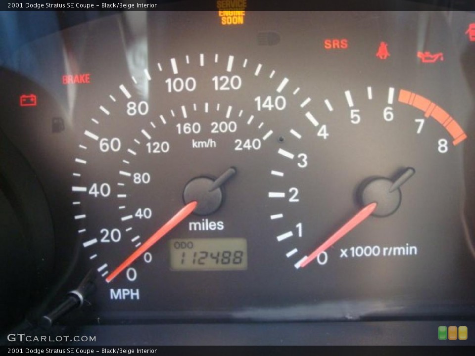 Black/Beige Interior Gauges for the 2001 Dodge Stratus SE Coupe #38333503