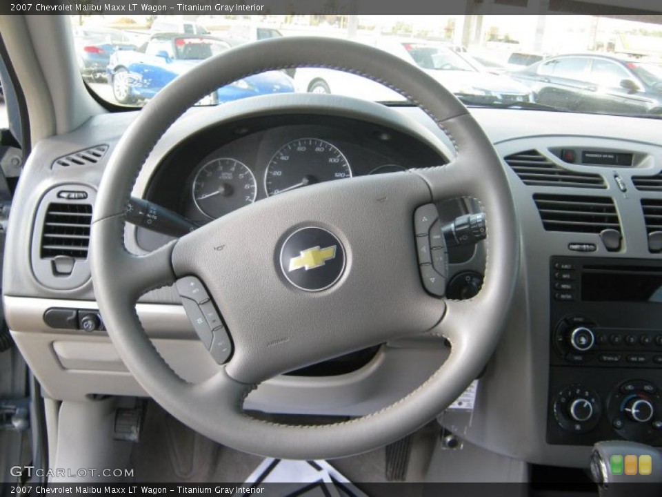 Titanium Gray Interior Steering Wheel for the 2007 Chevrolet Malibu Maxx LT Wagon #38334911