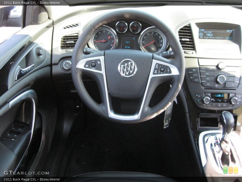 Ebony Interior Steering Wheel for the 2011 Buick Regal CXL #38337499